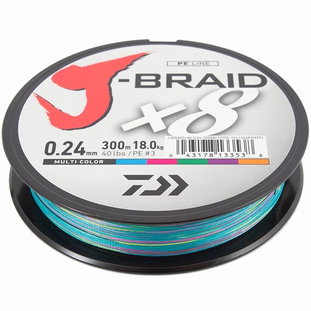 j-braid-mc-19 Daiwa J-Braid X8 Multicolour 300m