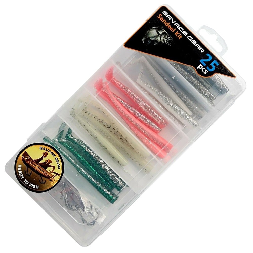 SG-Sandeel-lure-kit-25pcs Savage Gear Sandeel Kit - 25pcs - Image 1