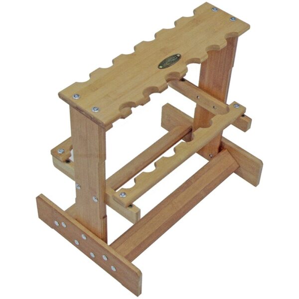 alt="12 Rod Wooden Rod Stand"