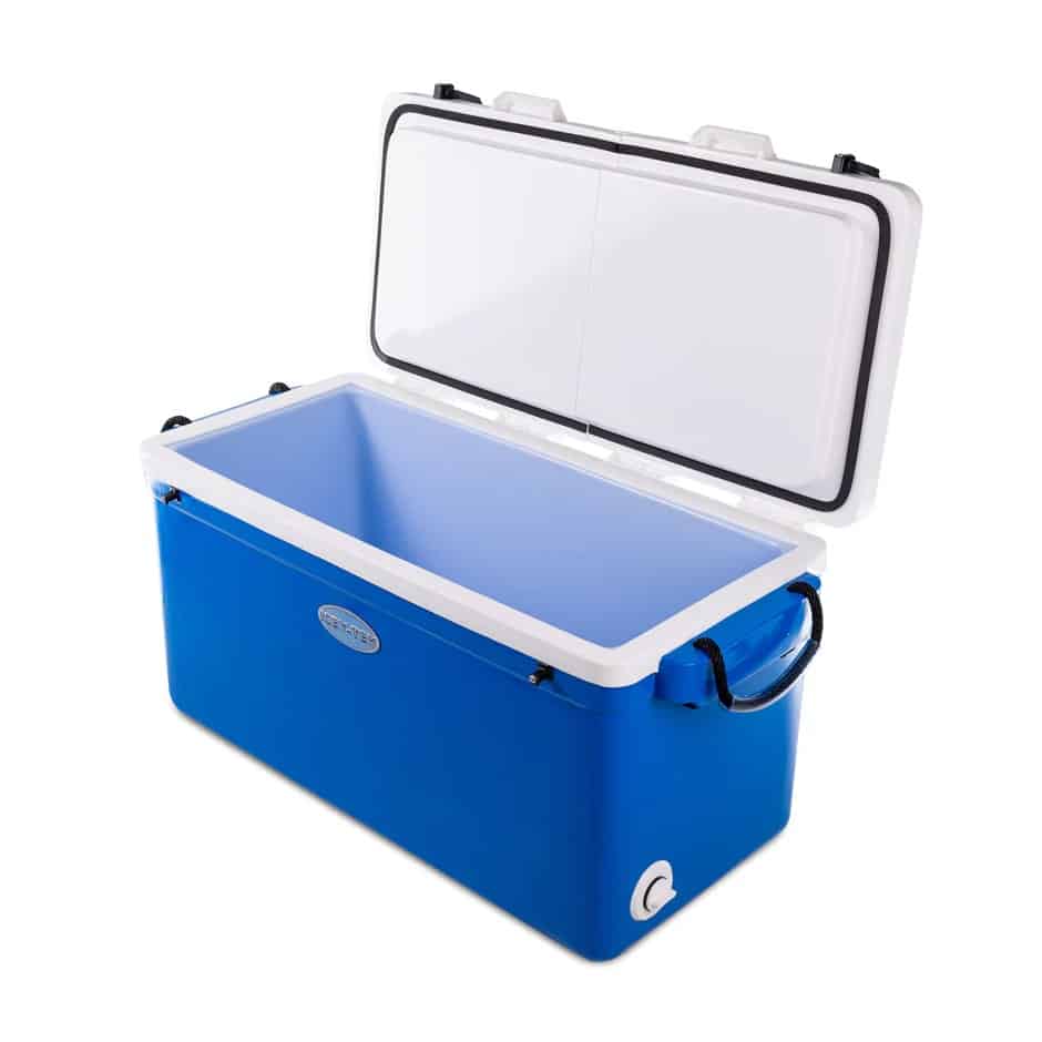 Icey-Tek 90 Litre Dual Lid Long Cool Box - Veals Mail Order