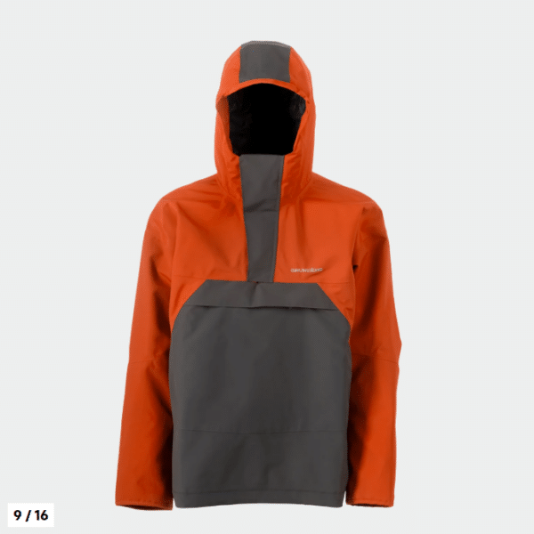 Grundens Full Share Anorak - Red/Orange