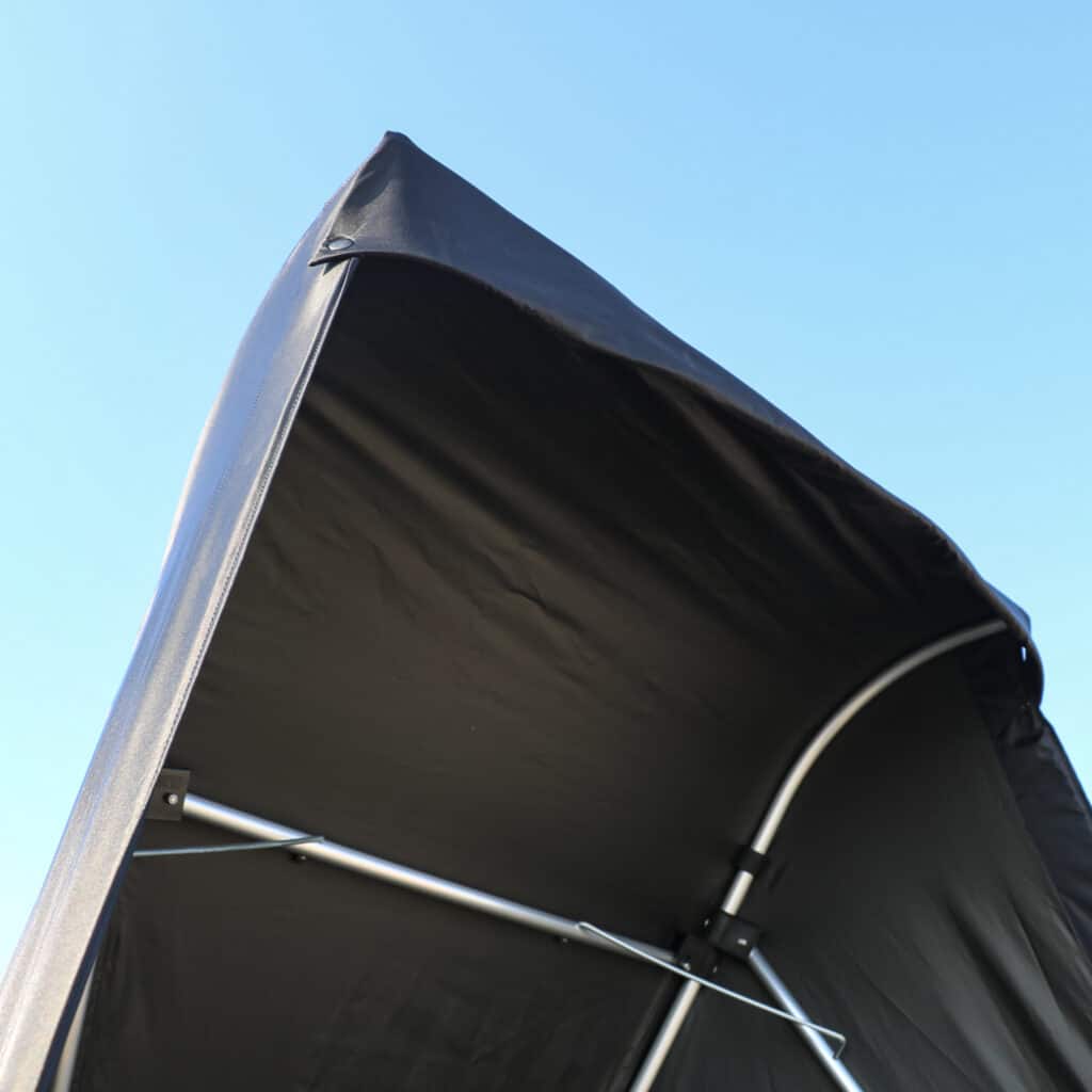 close up of beach fishing tent