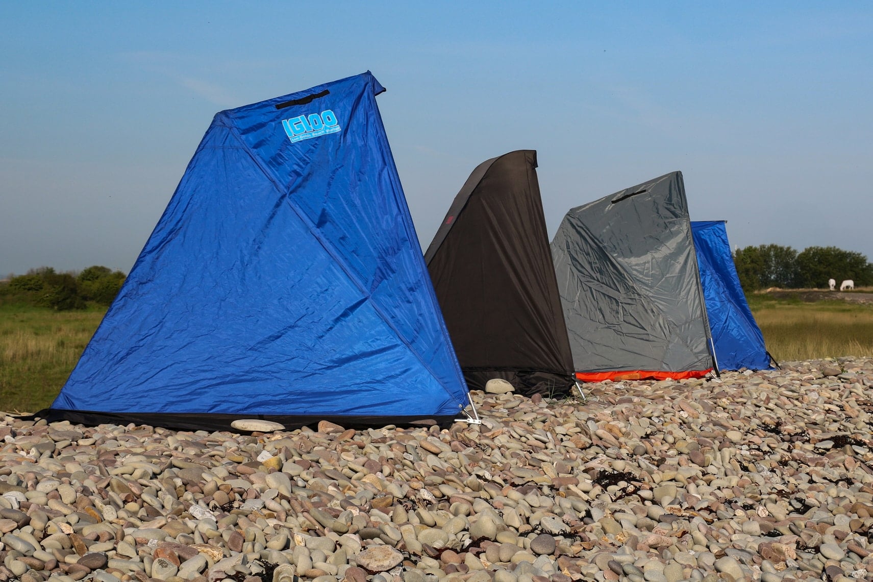 a selection of fishing tents