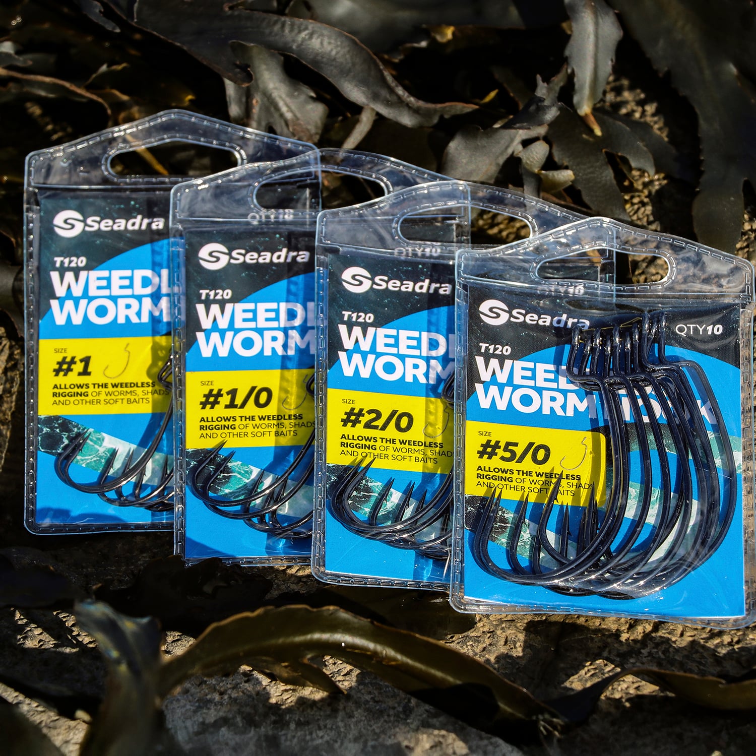 TRU TURN Brute Bass Worm Hooks 1/0 – 7 Ami All'amo Bronzo Per Pesce Persico, Luccio E Carpa