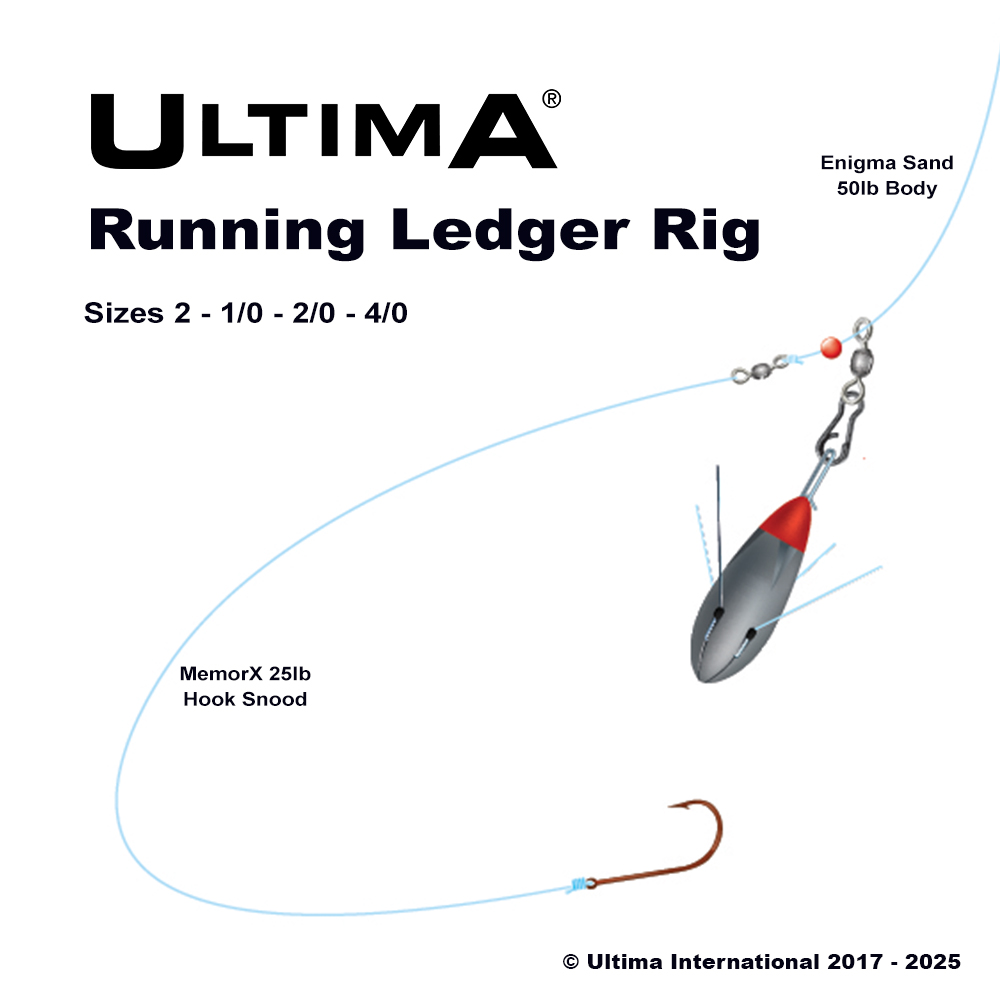 Ultima Running Ledger Pre Tied Rig - Veals Mail Order