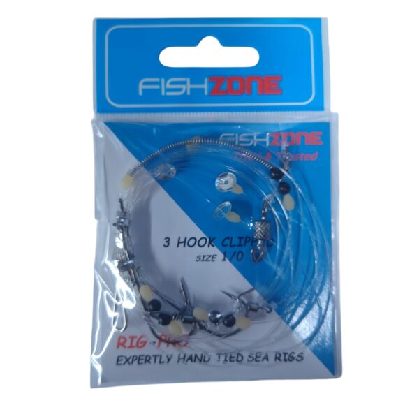Fishzone 3 Hook Clipped Rig