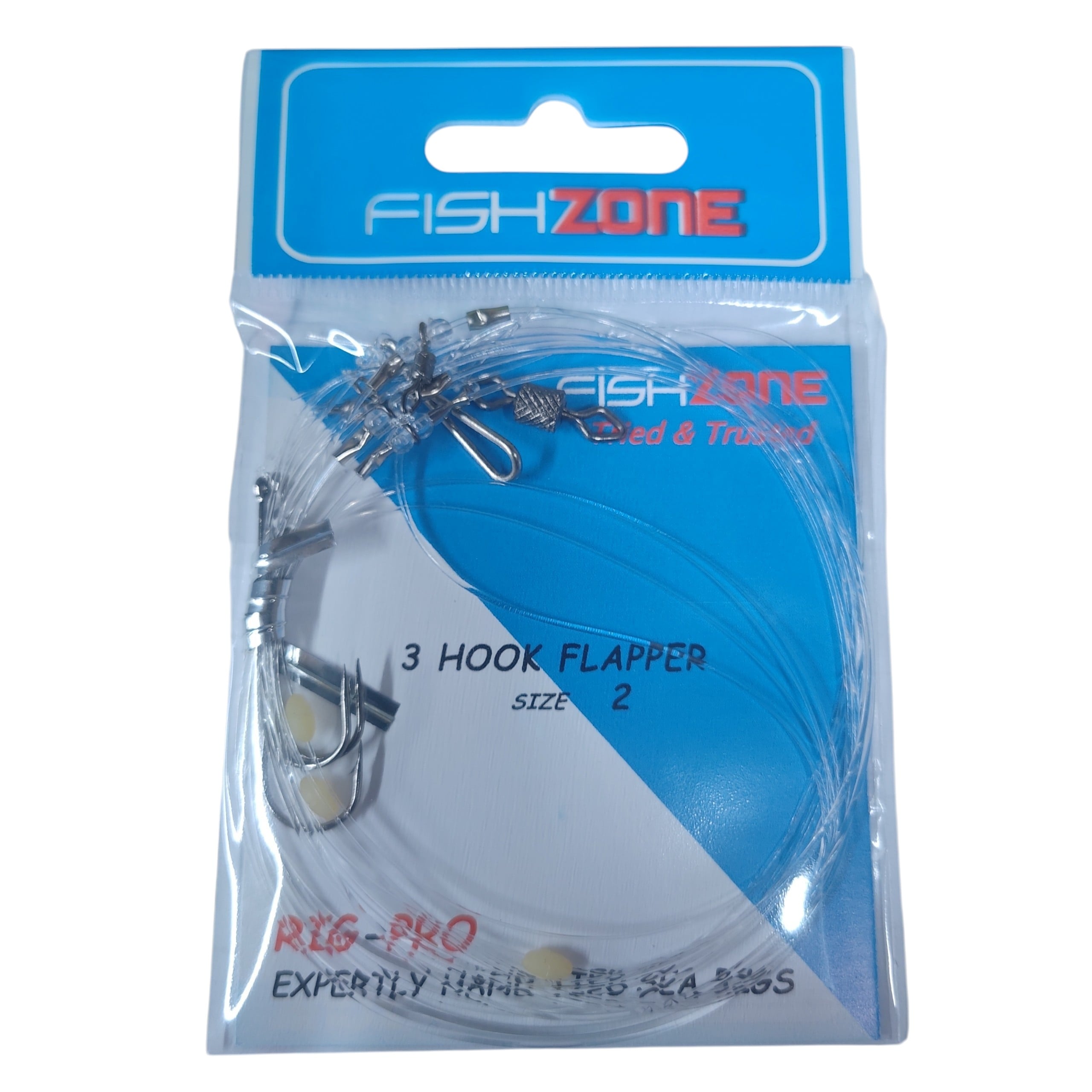 Flapper Rig 101 Fishzone 3 Hook Flapper Rig - Veals Mail Order