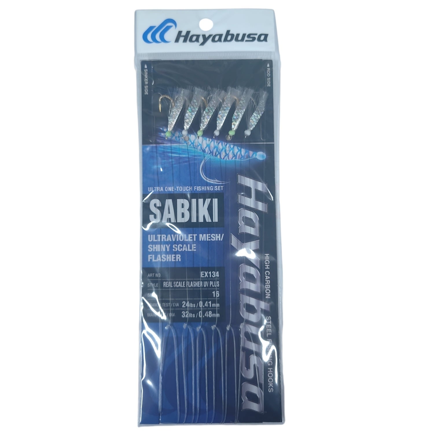 Hayabusa Sabiki EX134 S16 Hayabusa Real Scale Flasher 6HK Size 16