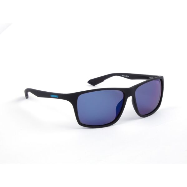 Shimano Technium Matte Black & Blue Mirror Sunglasses